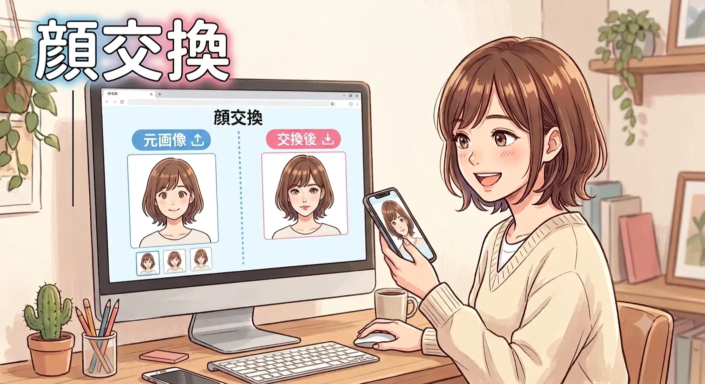 顔交換